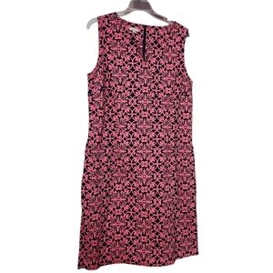 Talbots Factory Elegant Pink and Black Sleeveless Dress - 12
